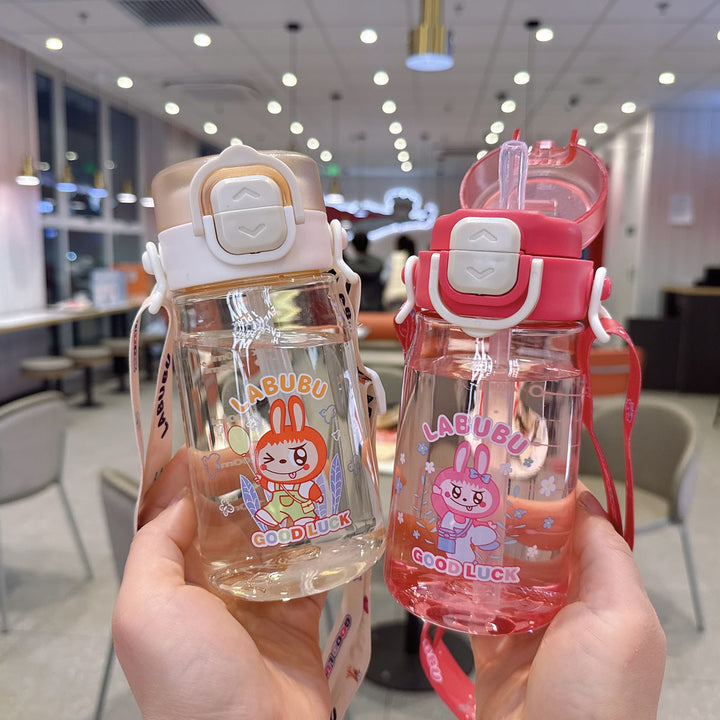 Women's Child-Safe Water Bottle with Practical Silicone Strap Kalsten