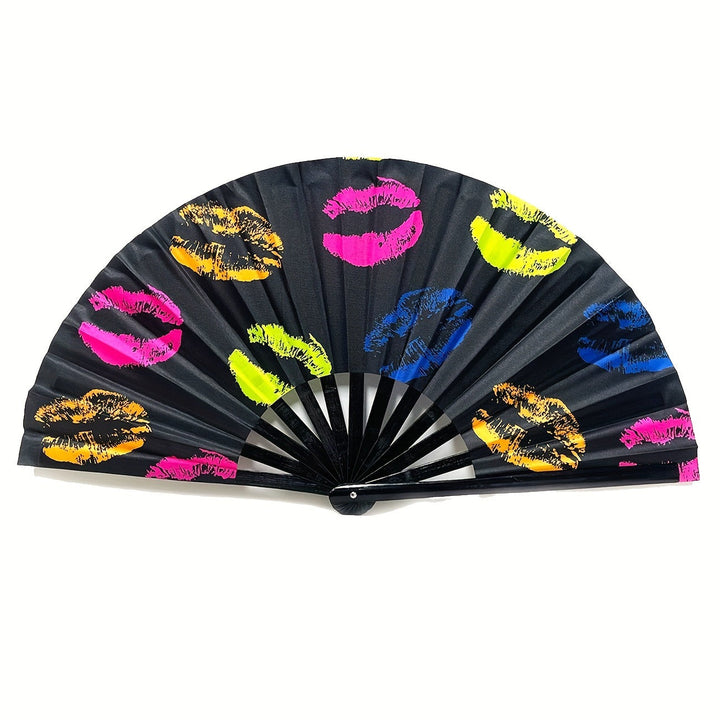 Ladies fan with colorful designs Kalsten