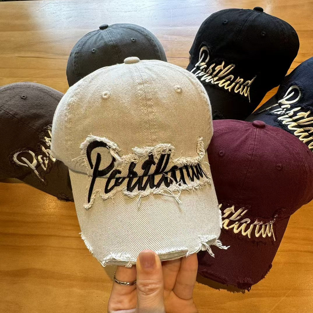 Unisex Distressed Denim Baseball Cap Kalsten