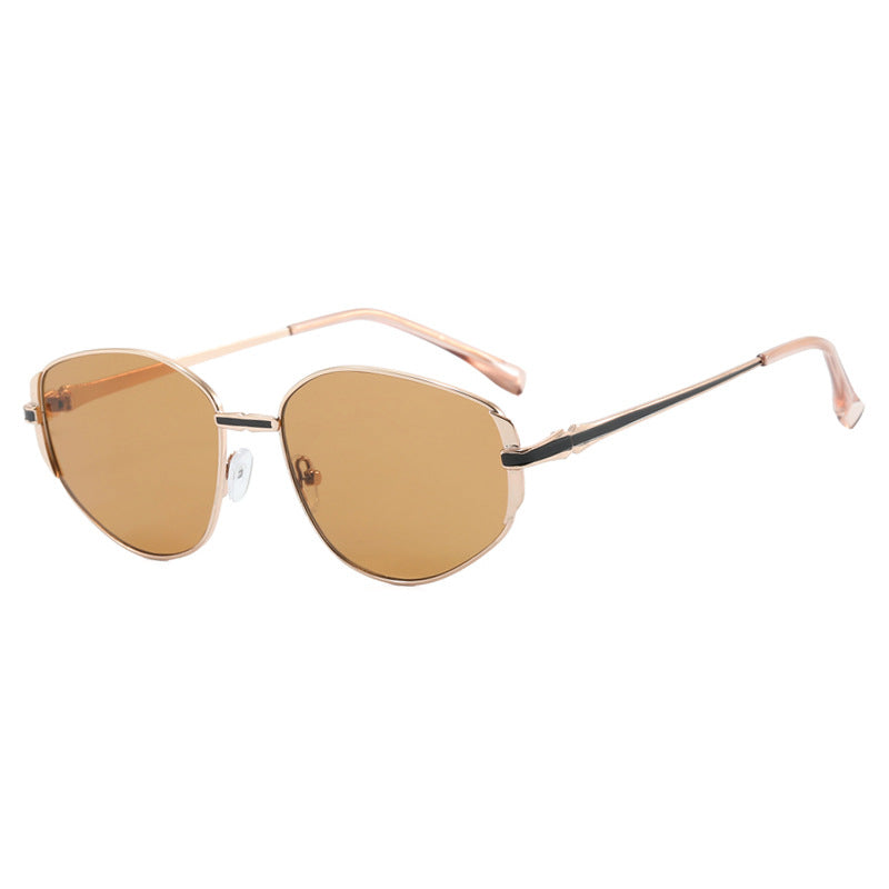 Women modern geometric sunglasses with stylish metal frame Kalsten