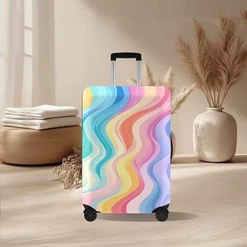 Unisex nan elastic suitcase cover with volcanic lava marble design, stretch protective cover for trolley Kalsten