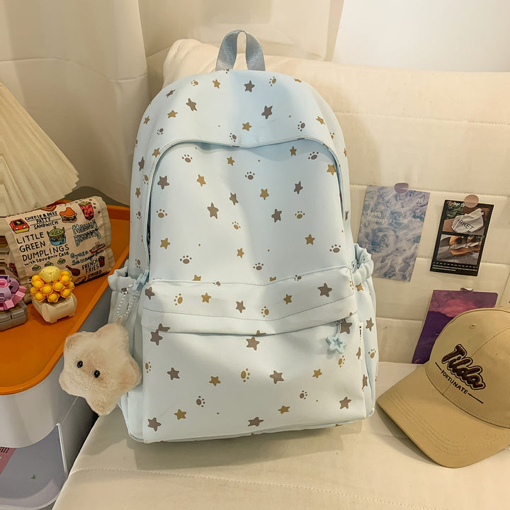 Cute Star-Embellished School Backpack