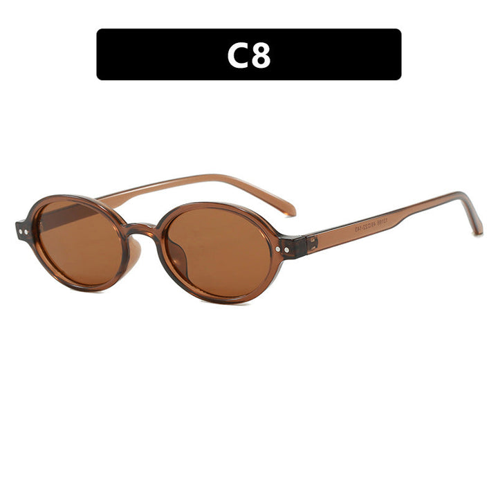Ladies fashionable oval-shaped sunglasses with fancy frame Kalsten