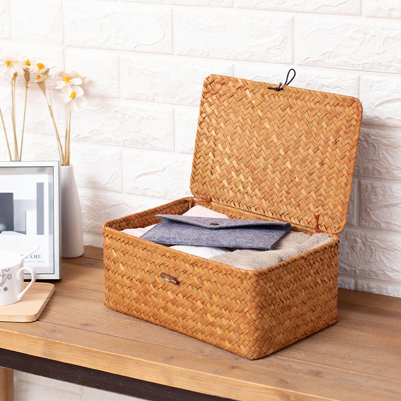 Handcrafted Oval Woven Storage Box Kalsten