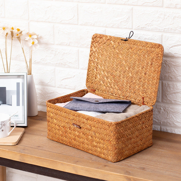 Handcrafted Oval Woven Storage Box Kalsten