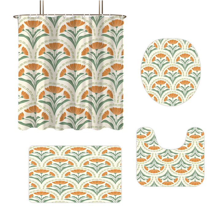 Bohemian-Themed Four-Piece Digital Bathroom Set Kalsten