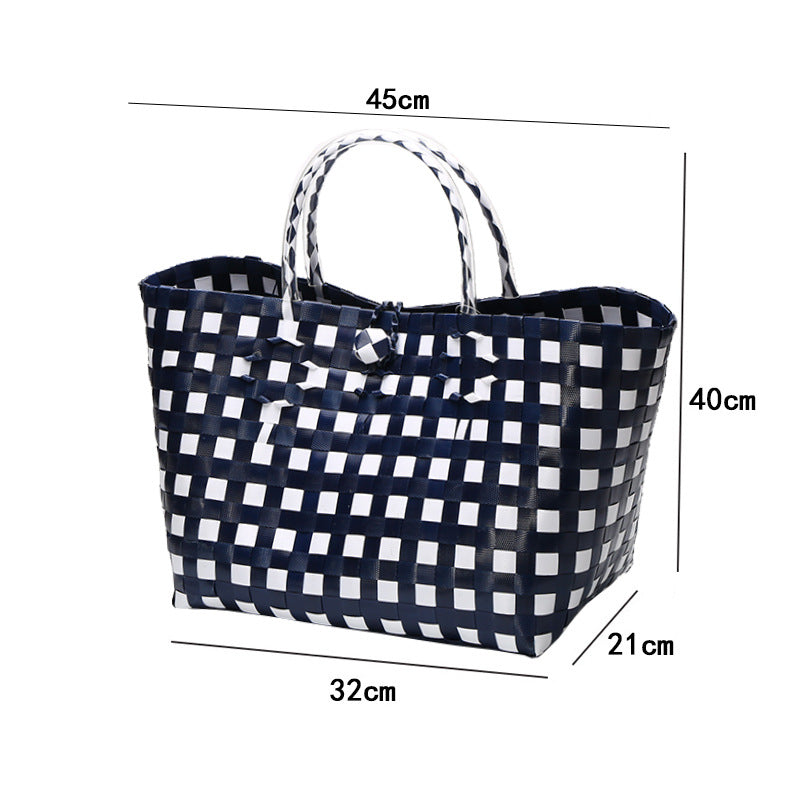 Large Capacity Woven Shopping Tote Kalsten