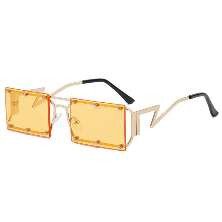 Women extravagant oversized sunglasses with geometric frame Kalsten