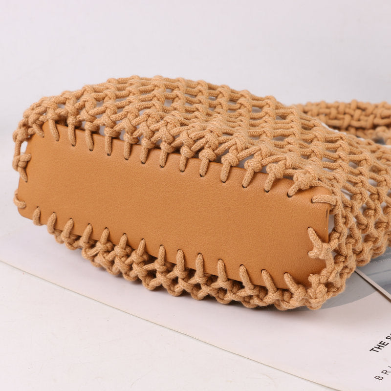 Hand-knotted tote bag made of natural cotton Kalsten