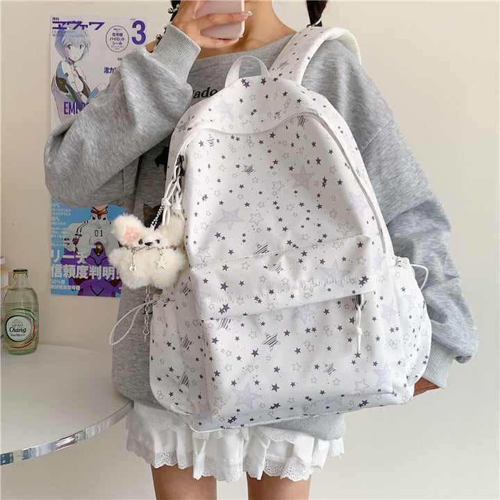 Backpack with Thoughtful Compartments and Trendy Star Motif Kalsten