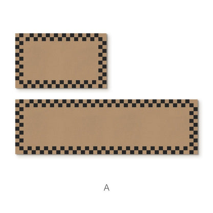 Checkerboard Pattern Anti-Slip Runner Mat Acalora