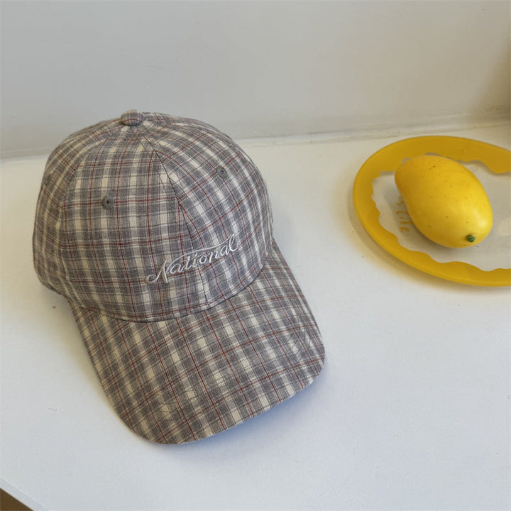 Men's Checkered Cotton Baseball Cap Kalsten