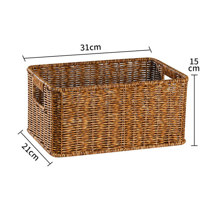 Handcrafted Rectangular Wicker Storage Bin Kalsten