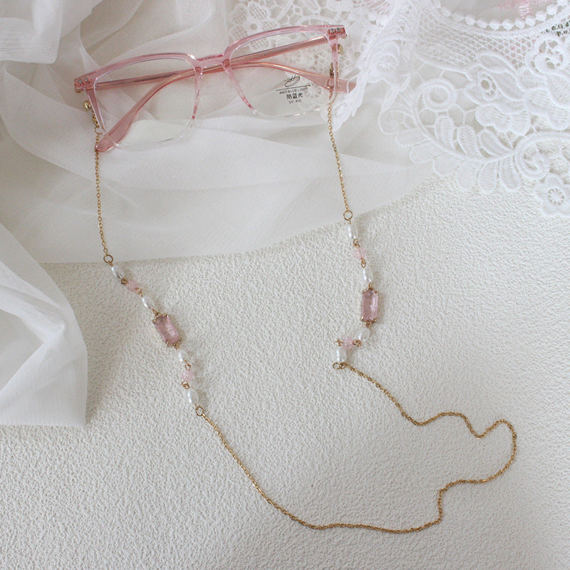 Elegant necklace with pearls and pink accents Kalsten