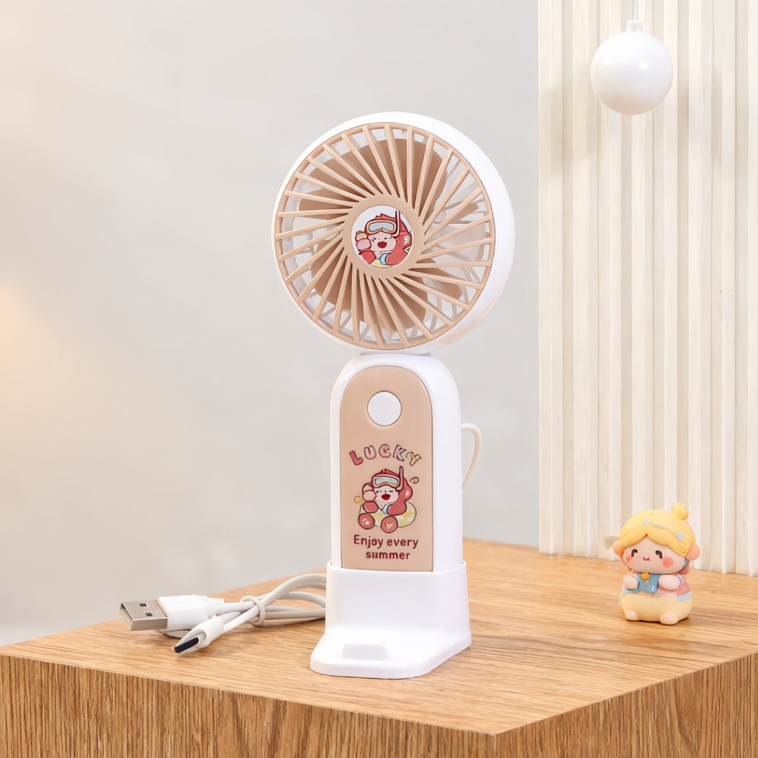 Women Portable Handheld Fan with Cute Design Kalsten
