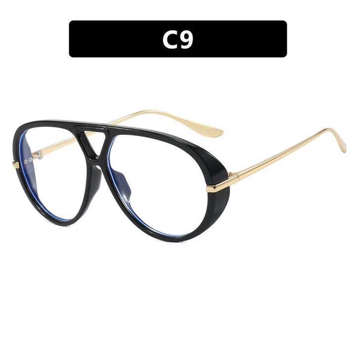 Women's oversized sunglasses with elegant plastic frame and mirrored lenses Kalsten