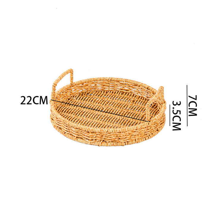 Ladies Round Serving Rack Made of Braided Material Kalsten