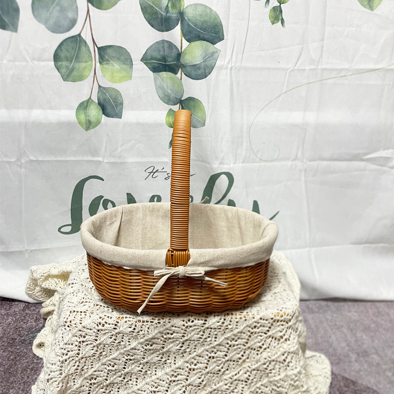 Women's Elegant Basket with Removable Fabric Insert Kalsten