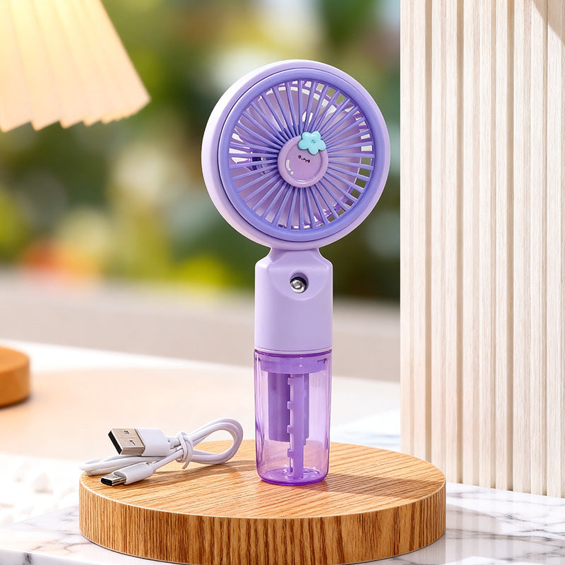 Ladies portable mini fan with integrated spray function Kalsten