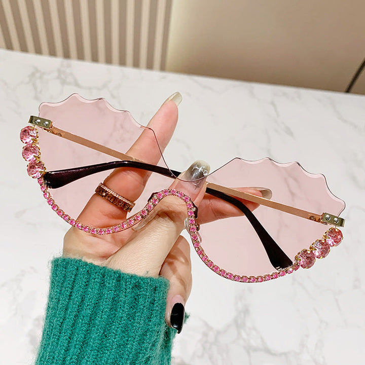Women's extravagant sunglasses with sparkling accent and unique design Kalsten