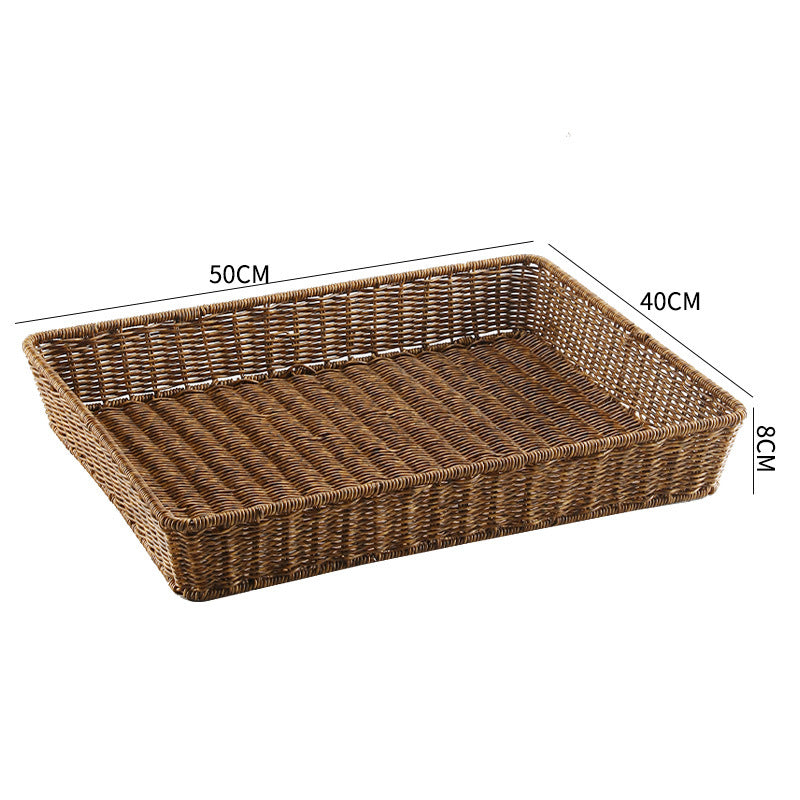 Handwoven Rectangular Storage Tray Kalsten