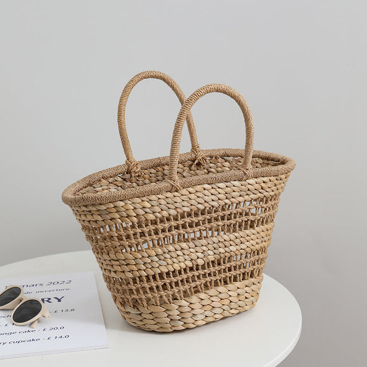 Handmade rattan bag with a removable lining insert Kalsten