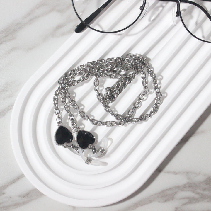 Fashionable glasses holder chain with heart pendants Kalsten