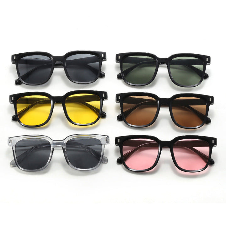 Women Fashionable Square Sunglasses with Transparent Frame Kalsten