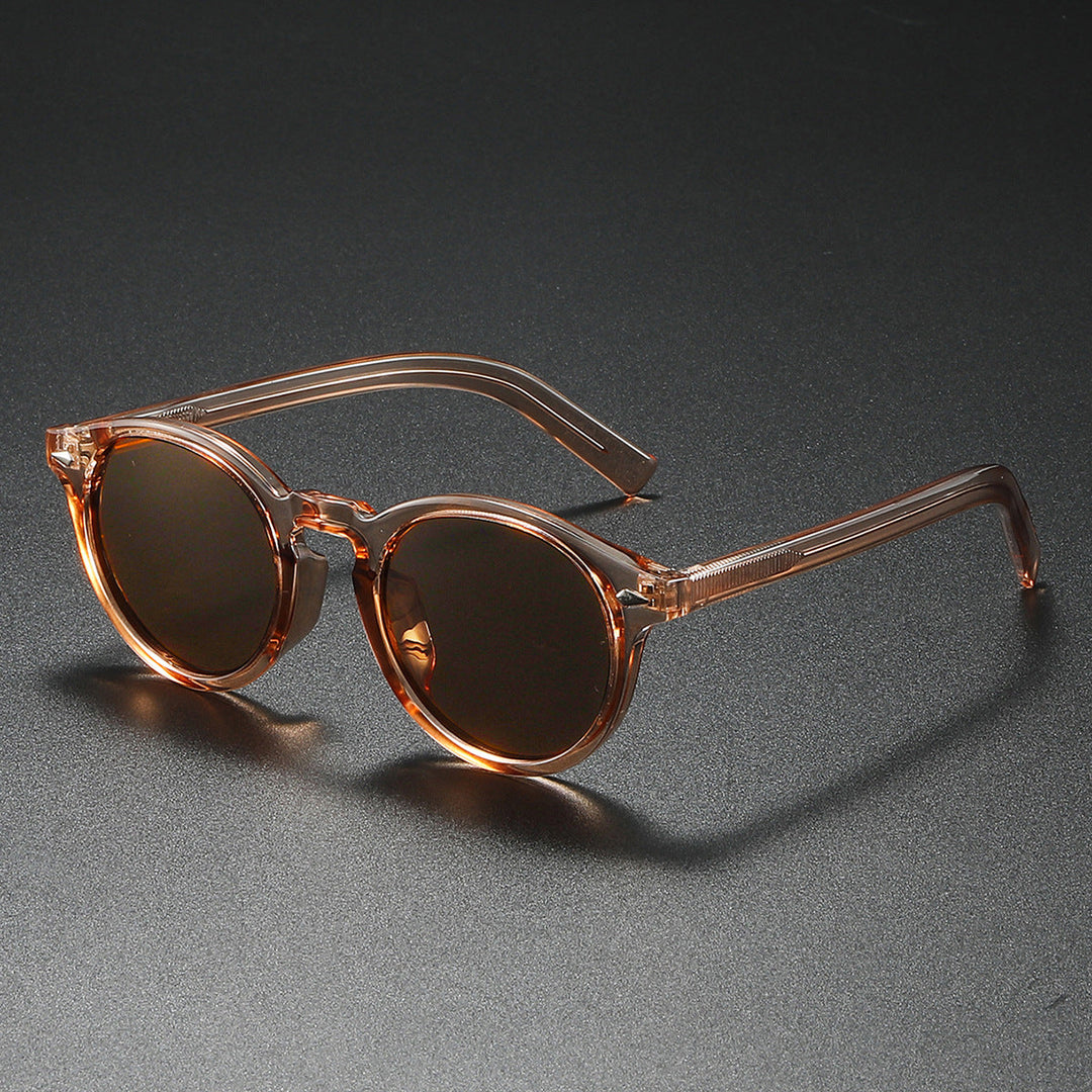 Ladies Round Sunglasses with Transparent Frame and Reflective Lenses Kalsten
