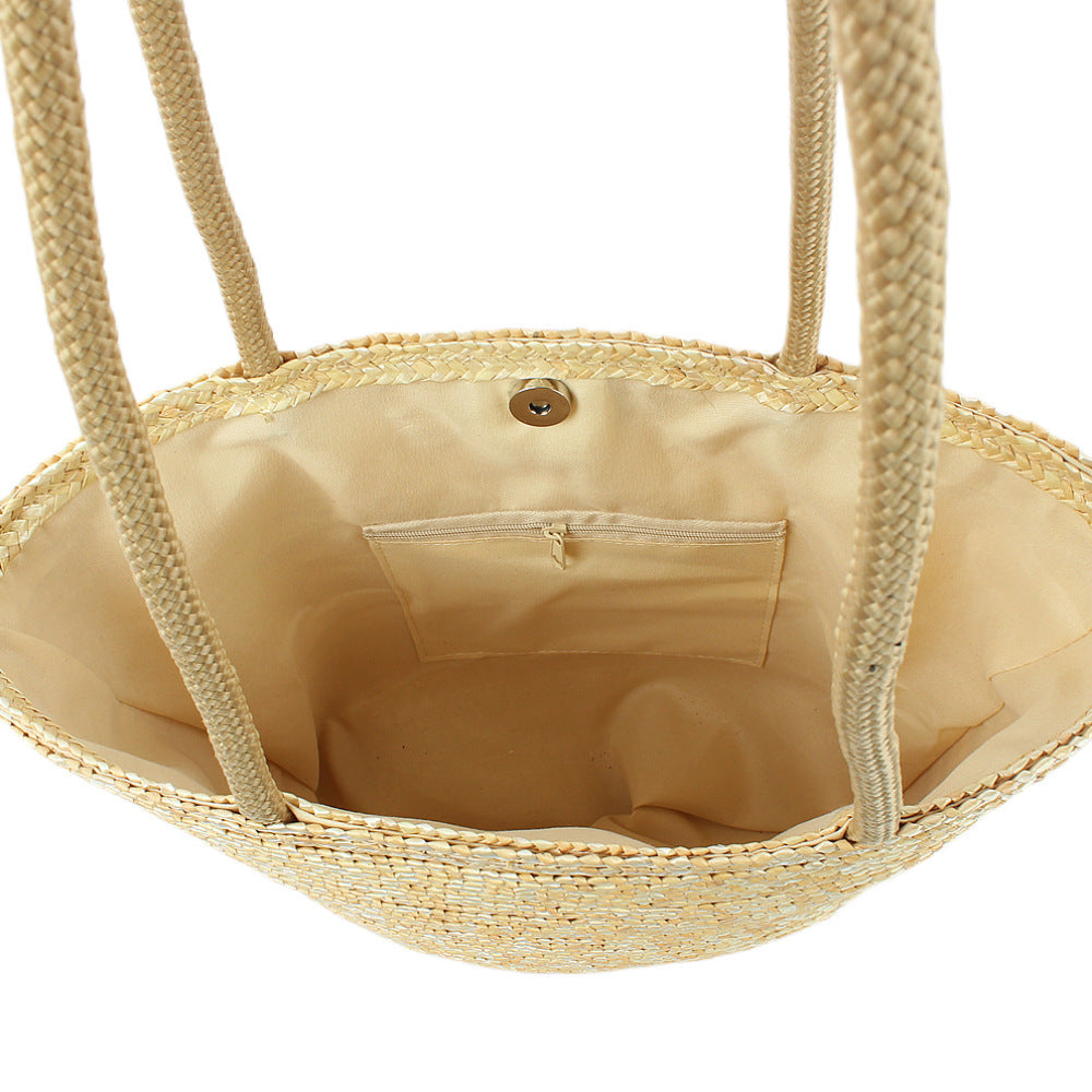 Spacious basket bag with pocket Kalsten