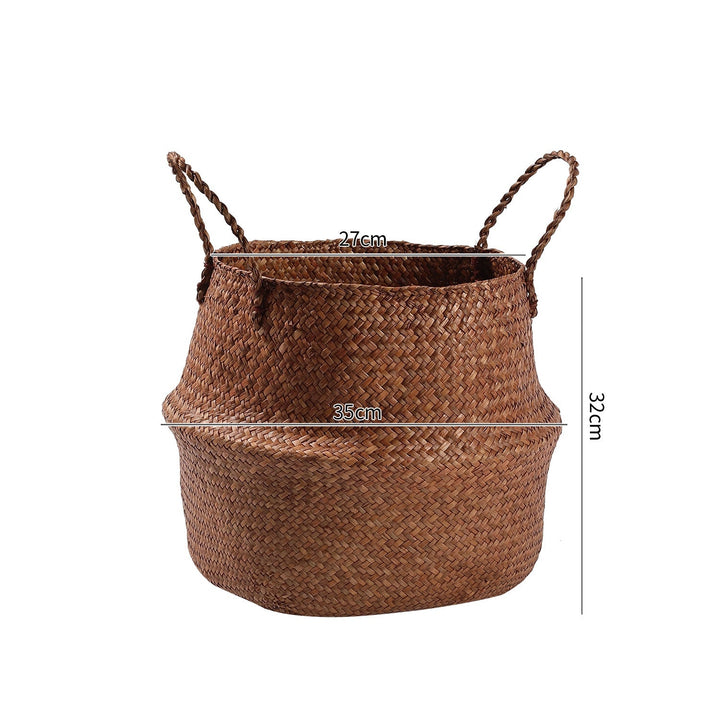 Handwoven Natural Fiber Storage Basket Kalsten