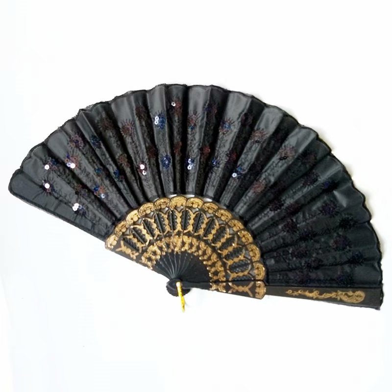 Ladies handcrafted fan with exquisite embroidery Kalsten