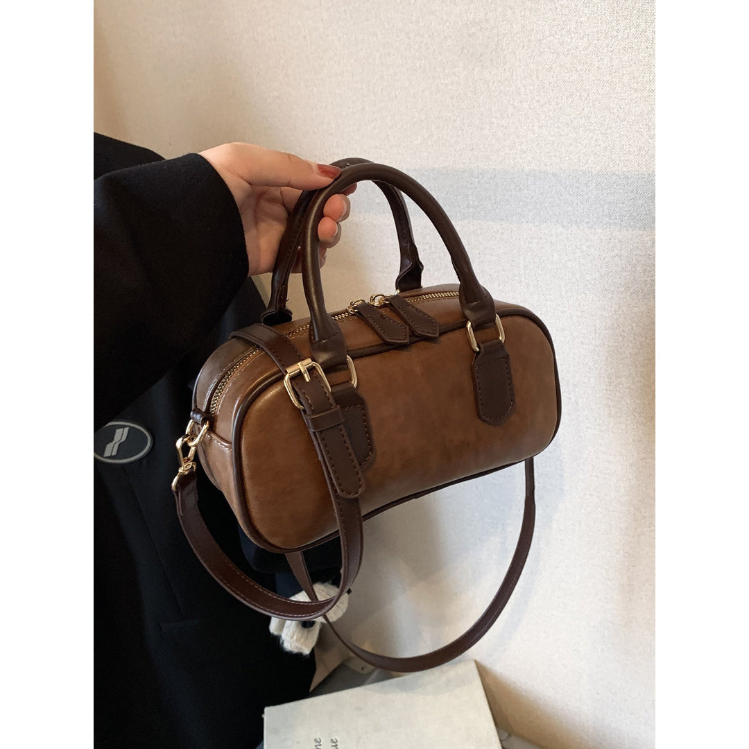 Compact Leather Handheld Satchel Kalsten