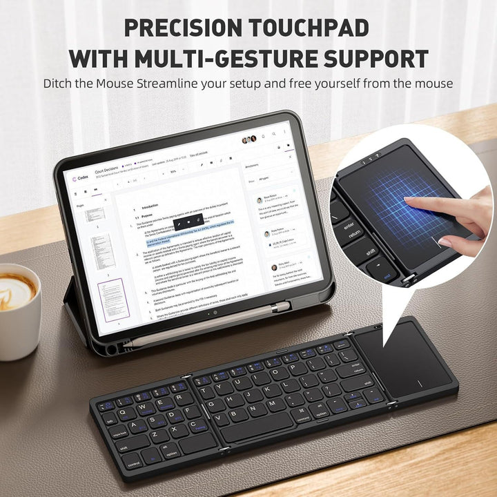 Foldable Touchpad Wireless Keyboard Kalsten