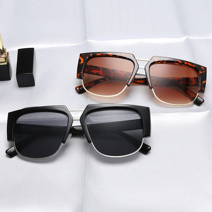 Women Fashion Square Sunglasses with Unique Chain Design Kalsten