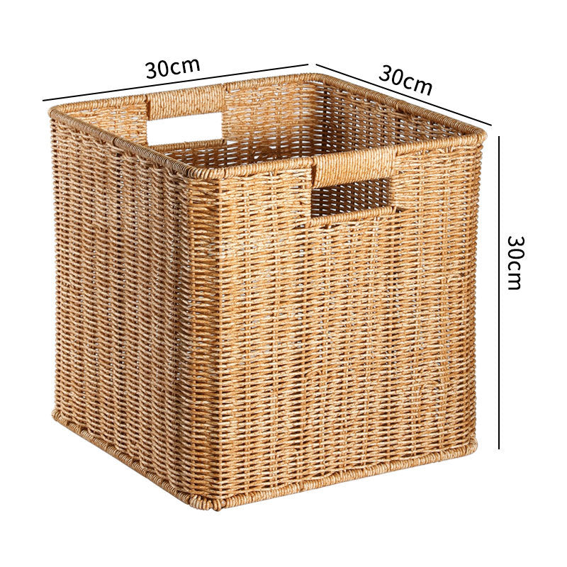 Handwoven Rustic Storage Cube Kalsten