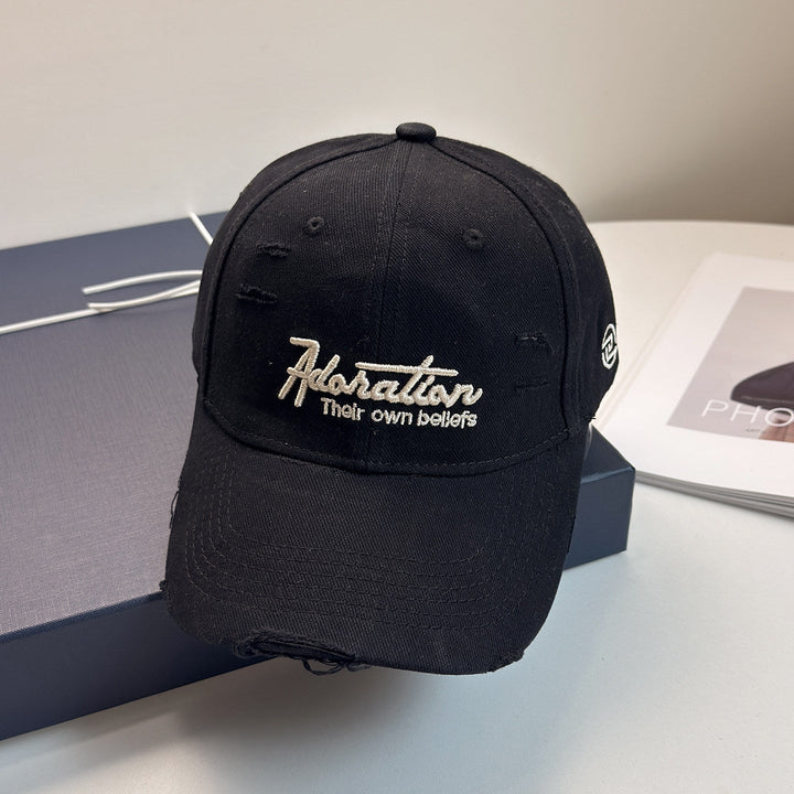 Women's Distressed Embroidered Baseball Cap Kalsten