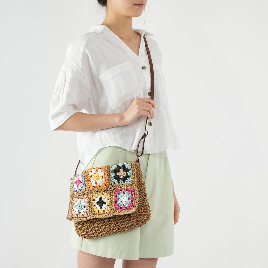 Comfortable shoulder bag with colorful hexagon pattern Kalsten