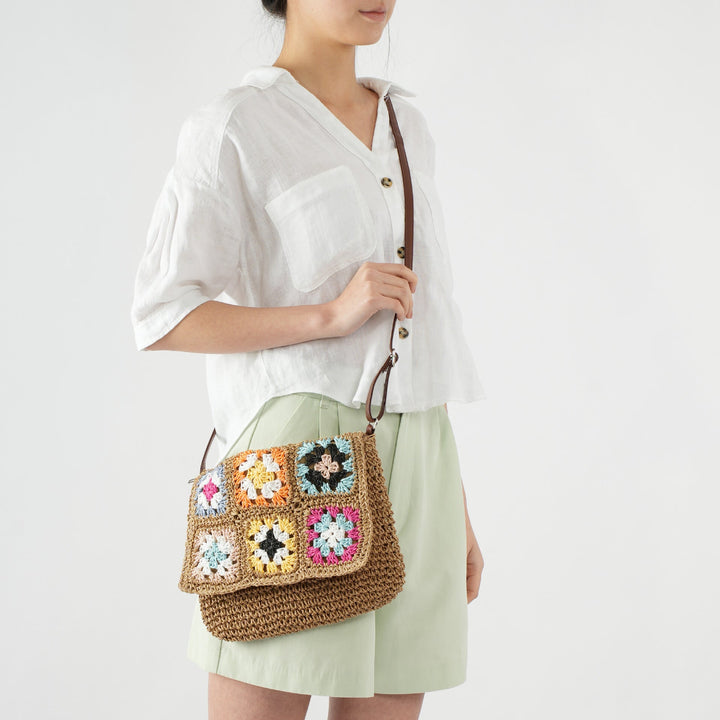 Comfortable shoulder bag with colorful hexagon pattern Kalsten
