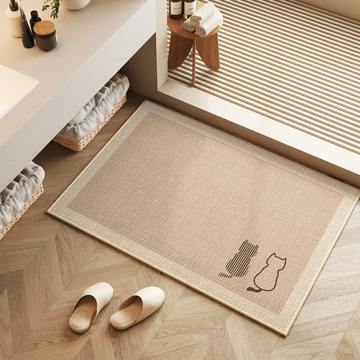 Playful Dachshund-Themed Bath Mat Kalsten