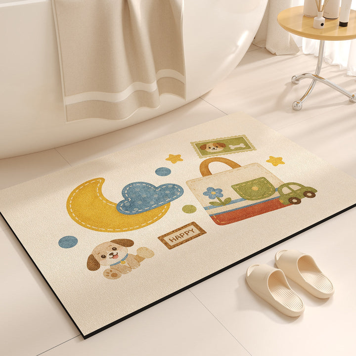Cute Cartoon-Themed Bath Mat Kalsten