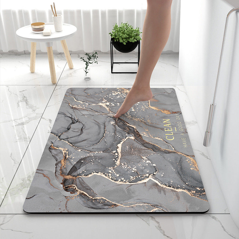 Luxurious Marble Pattern Bath Mat Kalsten