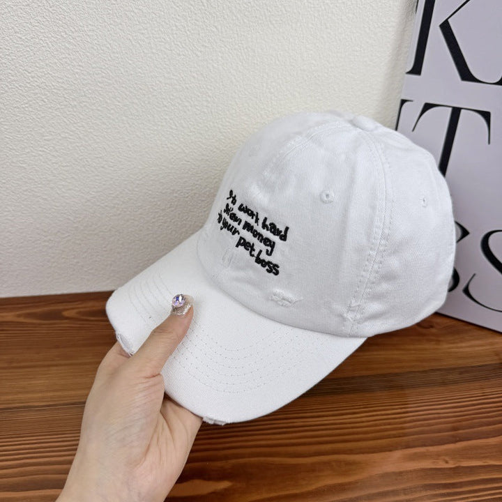 Women's Distressed Denim Statement Cap Kalsten