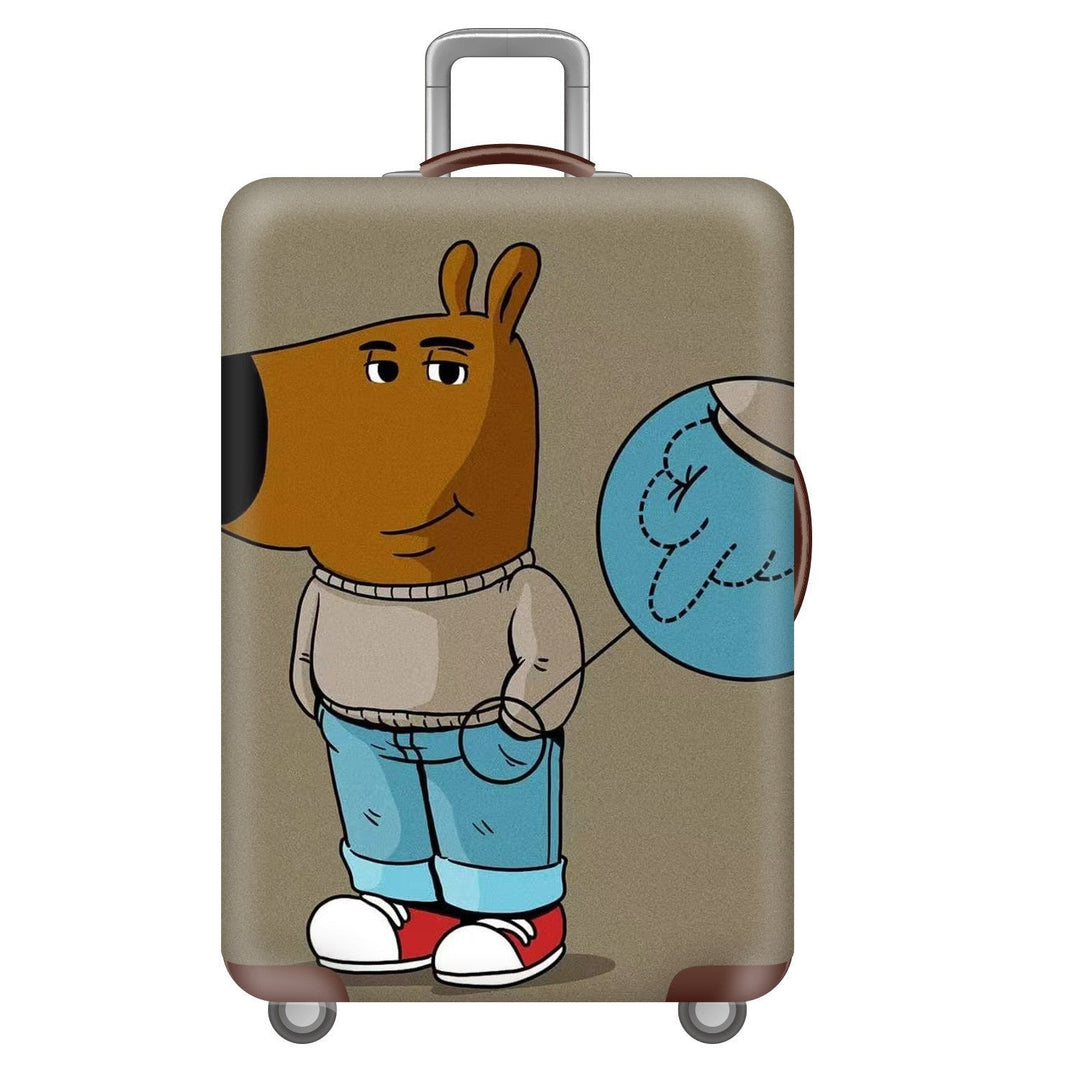 Unisex nano elastic suitcase cover with starry sky city motif, stretch protective cover for trolley luggage Kalsten