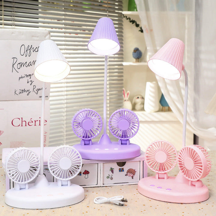 Ladies Multifunctional Table Lamp with Integrated Fans Kalsten