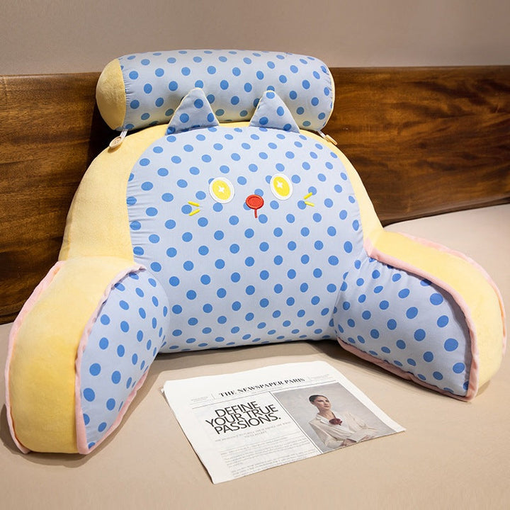 Plush back support cushion with cat design Kalsten