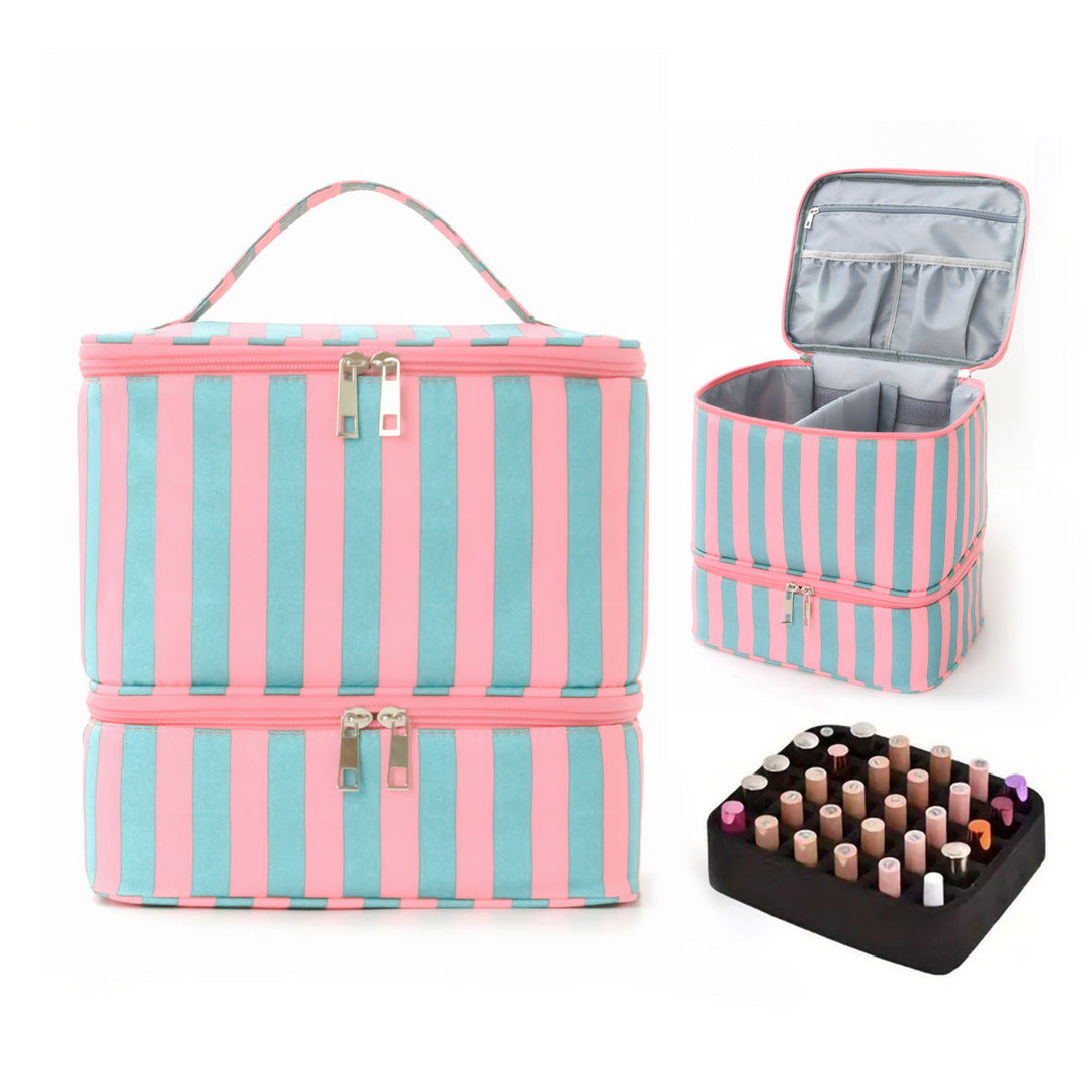 Cosmetic organizer with multiple compartments and removable interior Kalsten