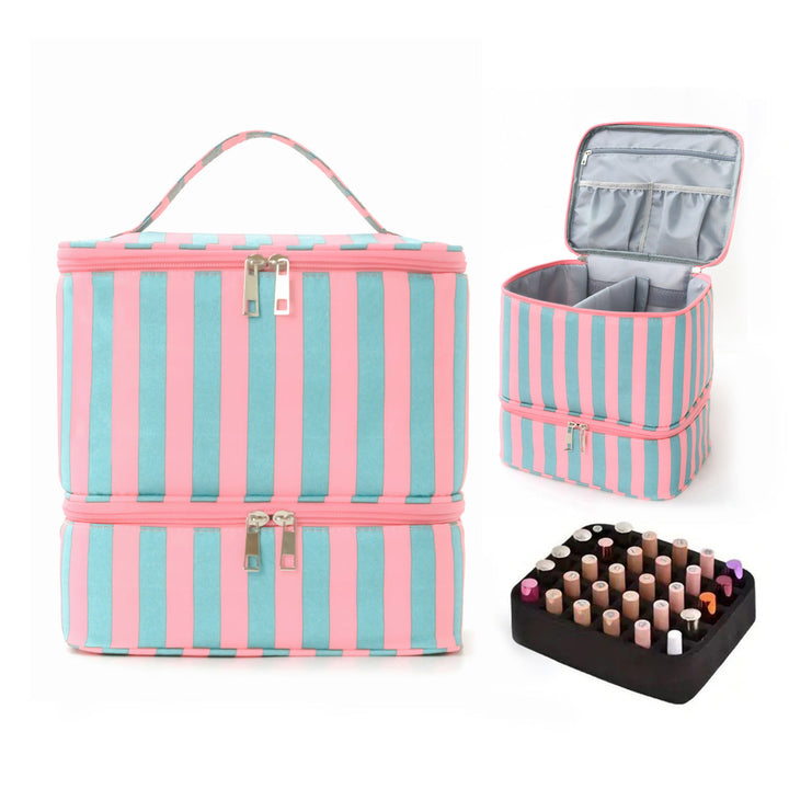 Cosmetic organizer with multiple compartments and removable interior Kalsten