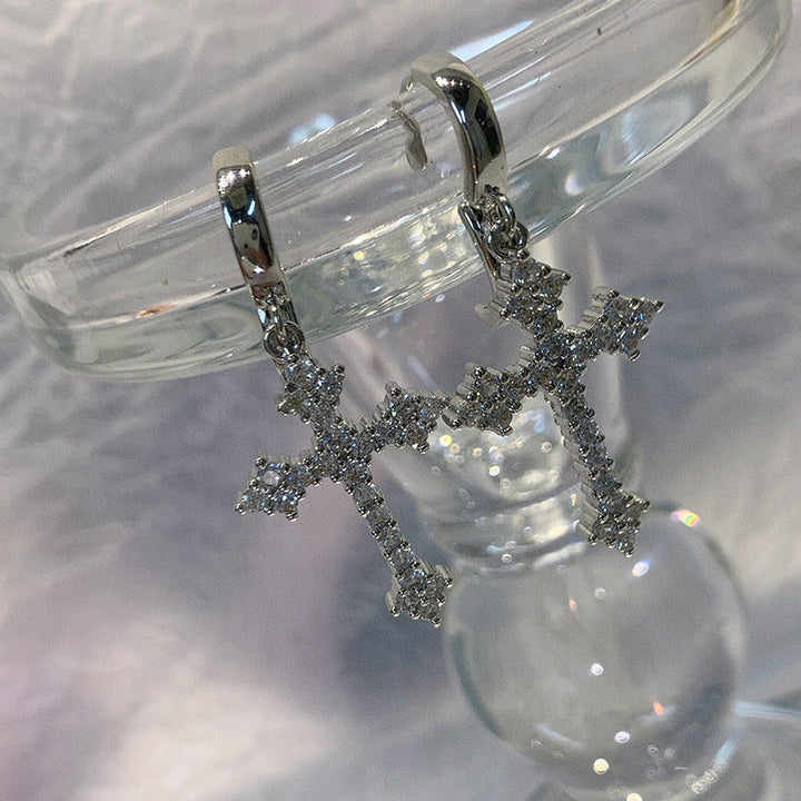 Elegant Cross Earrings with Sparkling Stones Kalsten