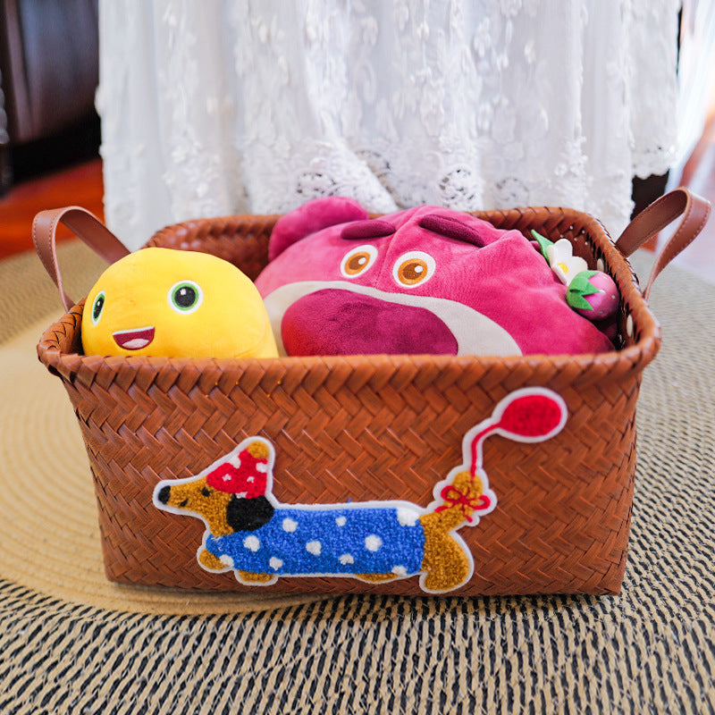 Playful storage basket with animal pattern Kalsten